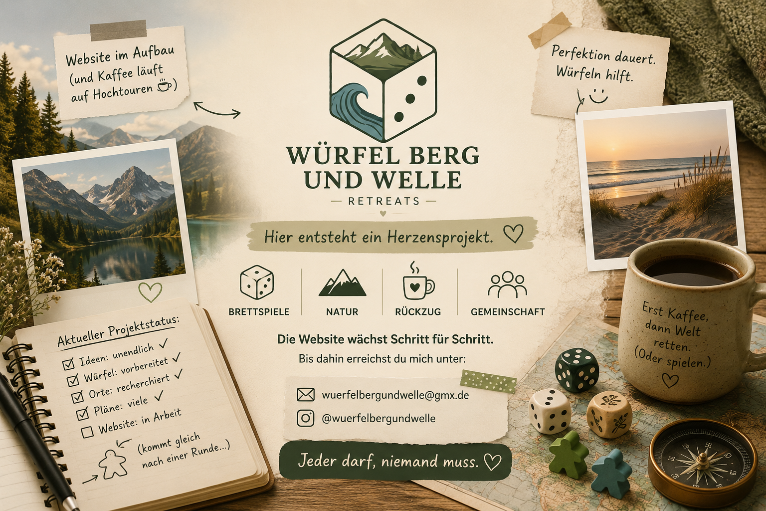 Hier entsteht Würfel Berg und Welle Retreats